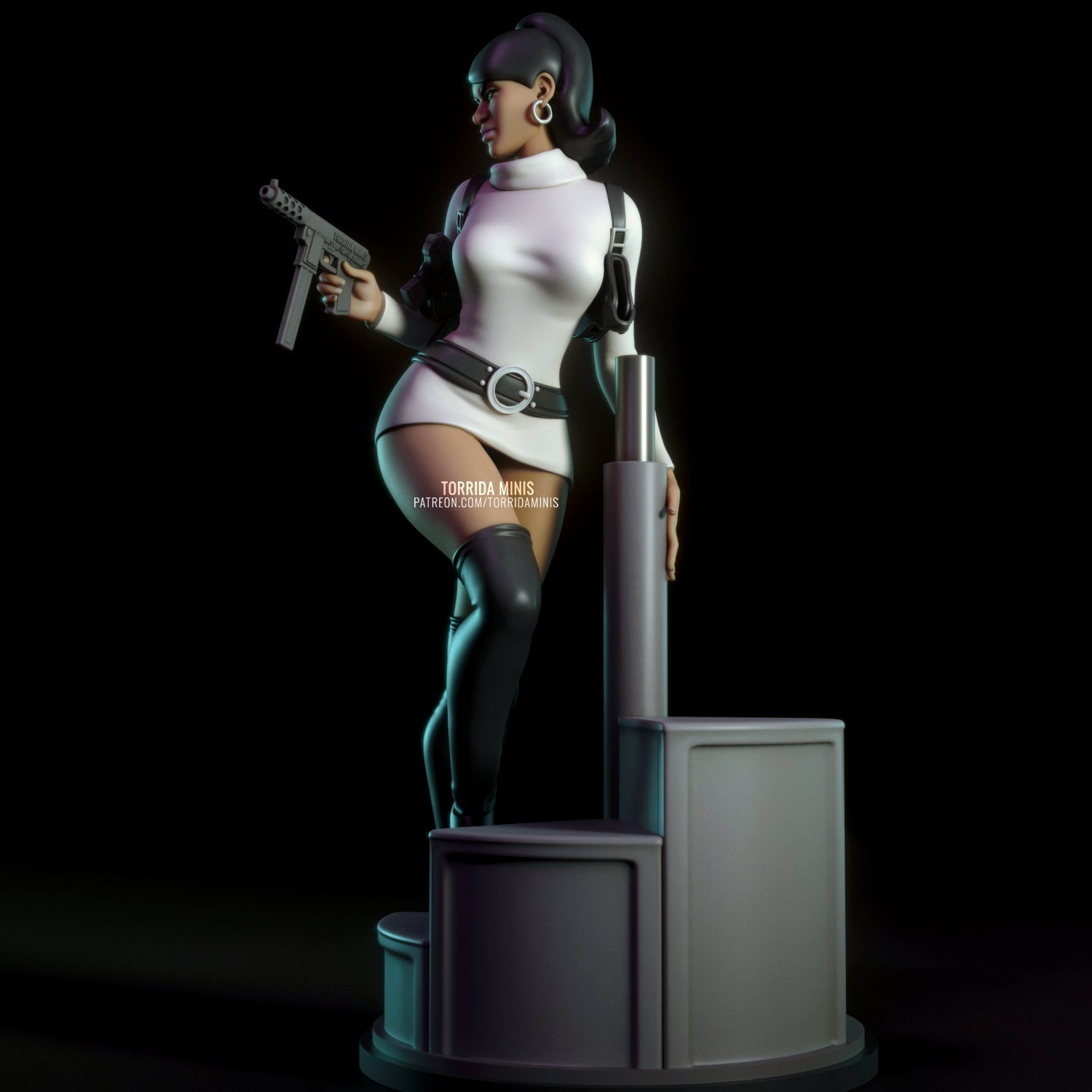 Lana Kane | Pin-Up Statue Fan Art Miniature Unpainted | Torrida Minis