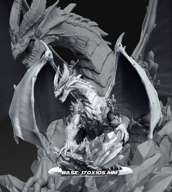 Lapidazyl Dragon | Monster Hunters | Fantasy Miniature | RN Estudio