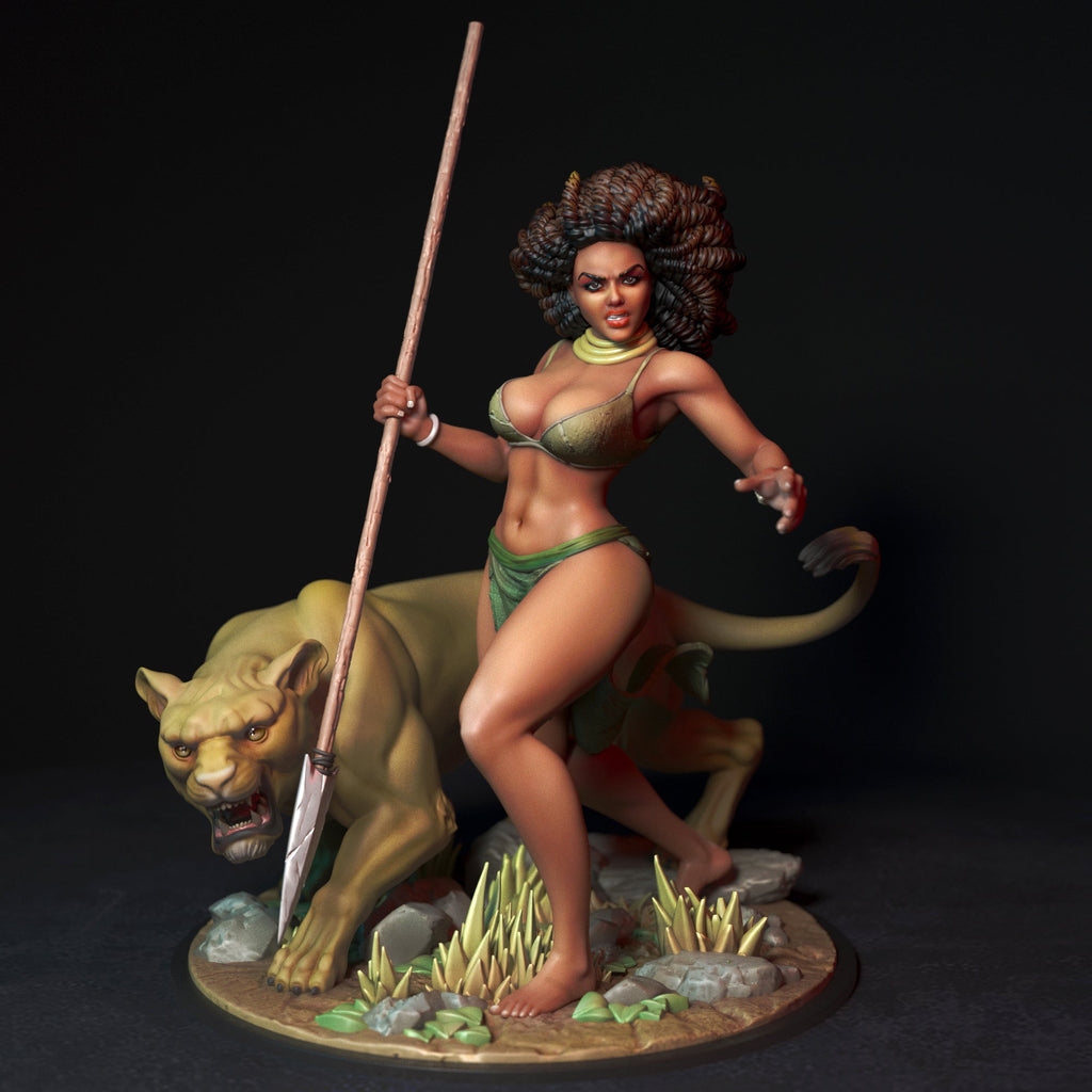 Lioness | Pin-Up Statue Fan Art Miniature Unpainted | Torrida Minis