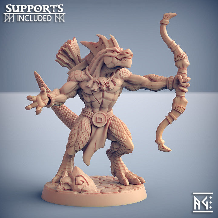 Lizard Men Miniatures | Goldmaw Lizards | Fantasy D&D Miniature | Artisan Guild
