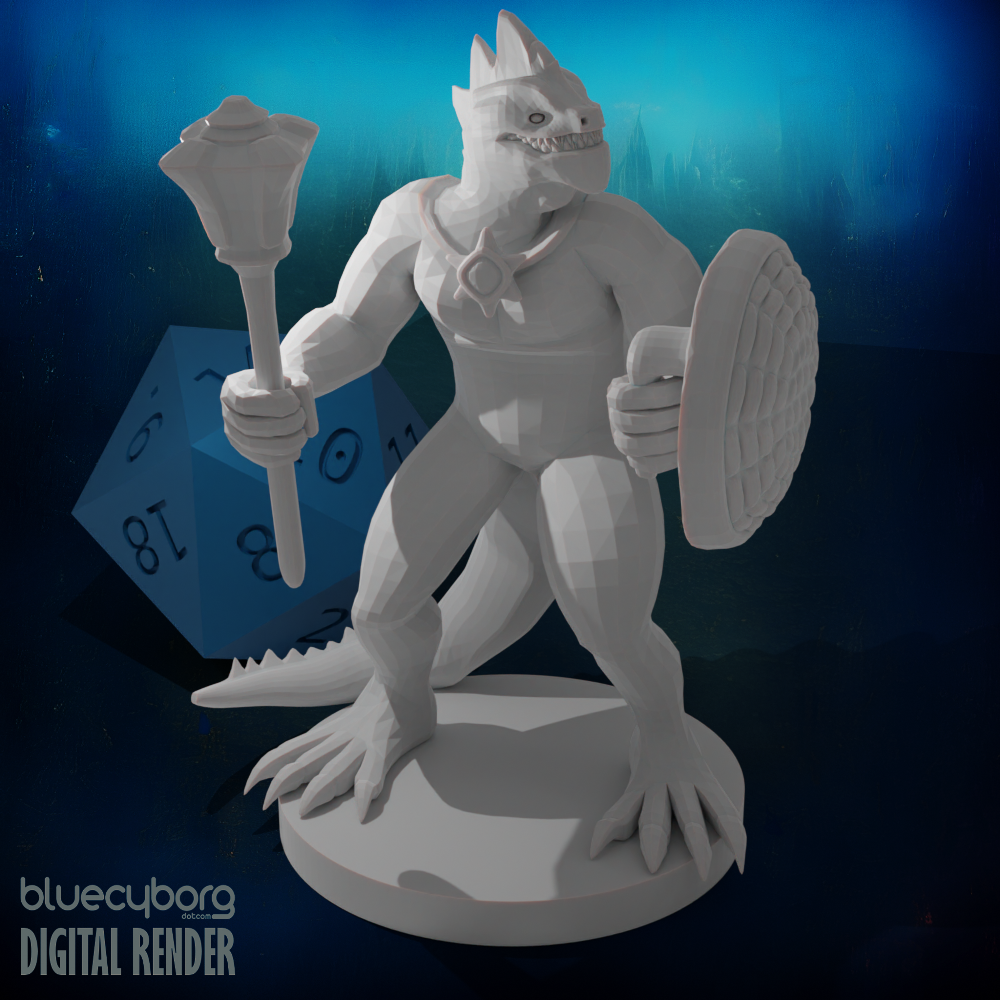Lizardfolk Cleric 28mm Scale Miniature
