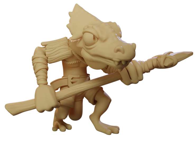 Stone King's Deep In The Jungle Lizard Folk Oversized Resin Miniatures