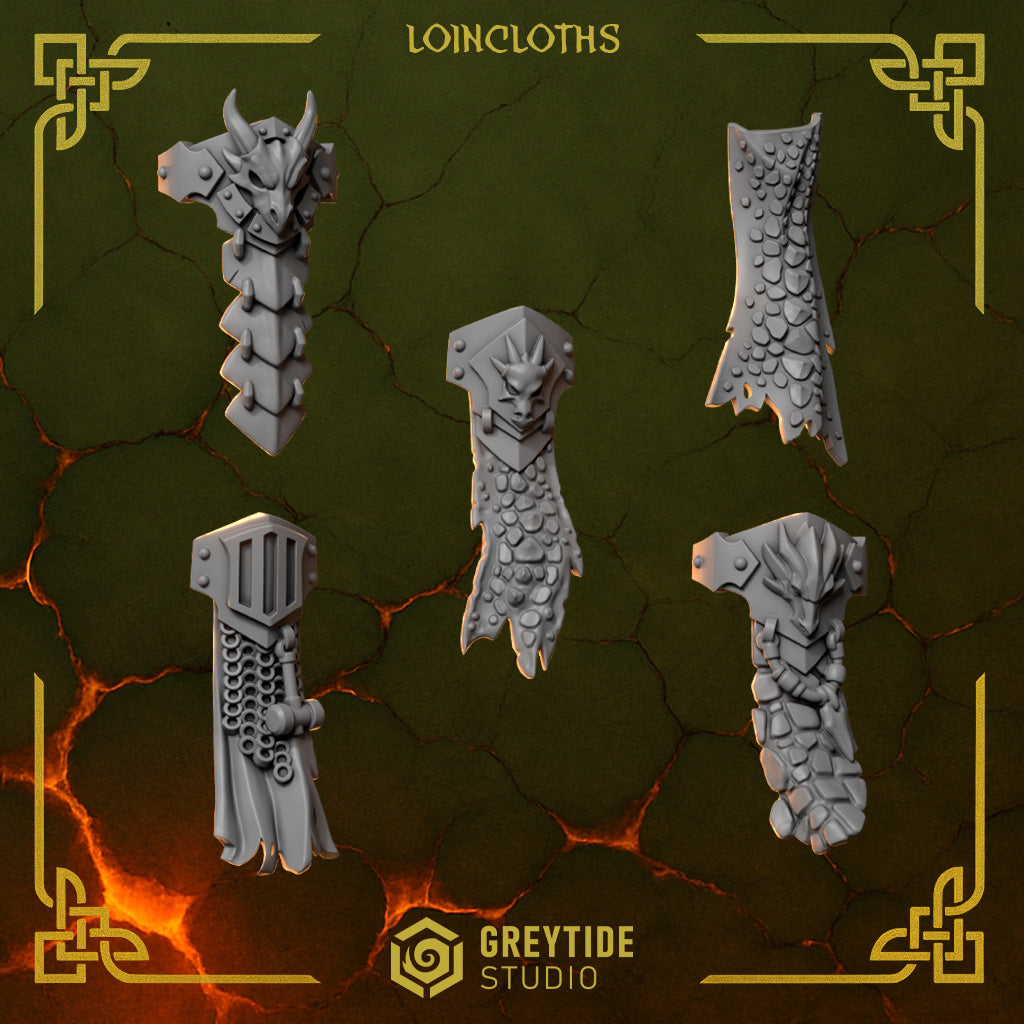 Loin Cloths Anvil Wardens Conversion Bits For 28mm 32mm Sci-fi Space Knights