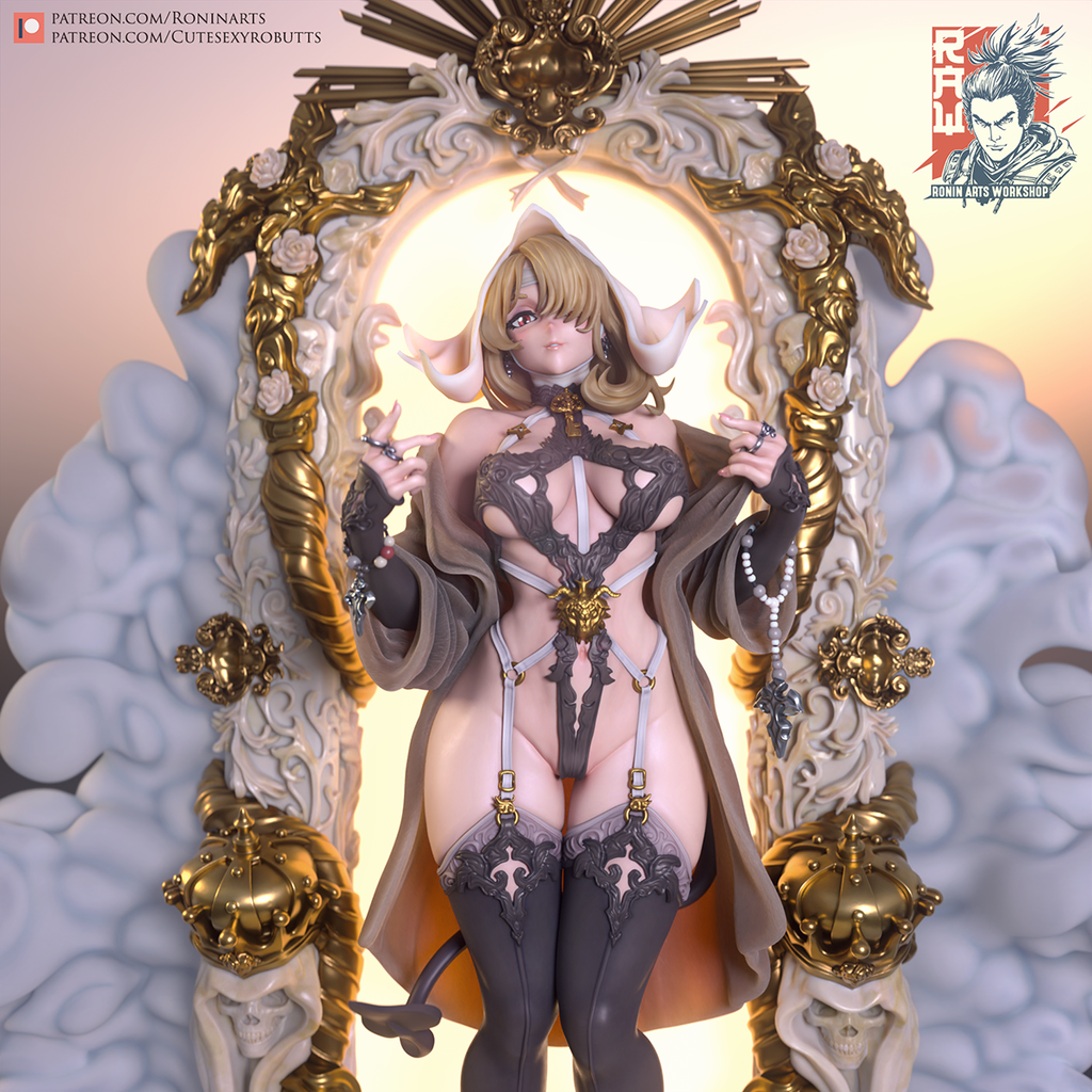 Lucia | Pin-Up Statue Fan Art Miniature Unpainted | Ronin Arts Workshop
