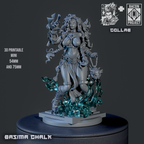 Shaman Priestess Basima Chalk | Pin-Up Statue Fan Art Miniature Unpainted | Ronin Arts Workshop