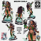 Shaman Priestess Basima Chalk | Pin-Up Statue Fan Art Miniature Unpainted | Ronin Arts Workshop