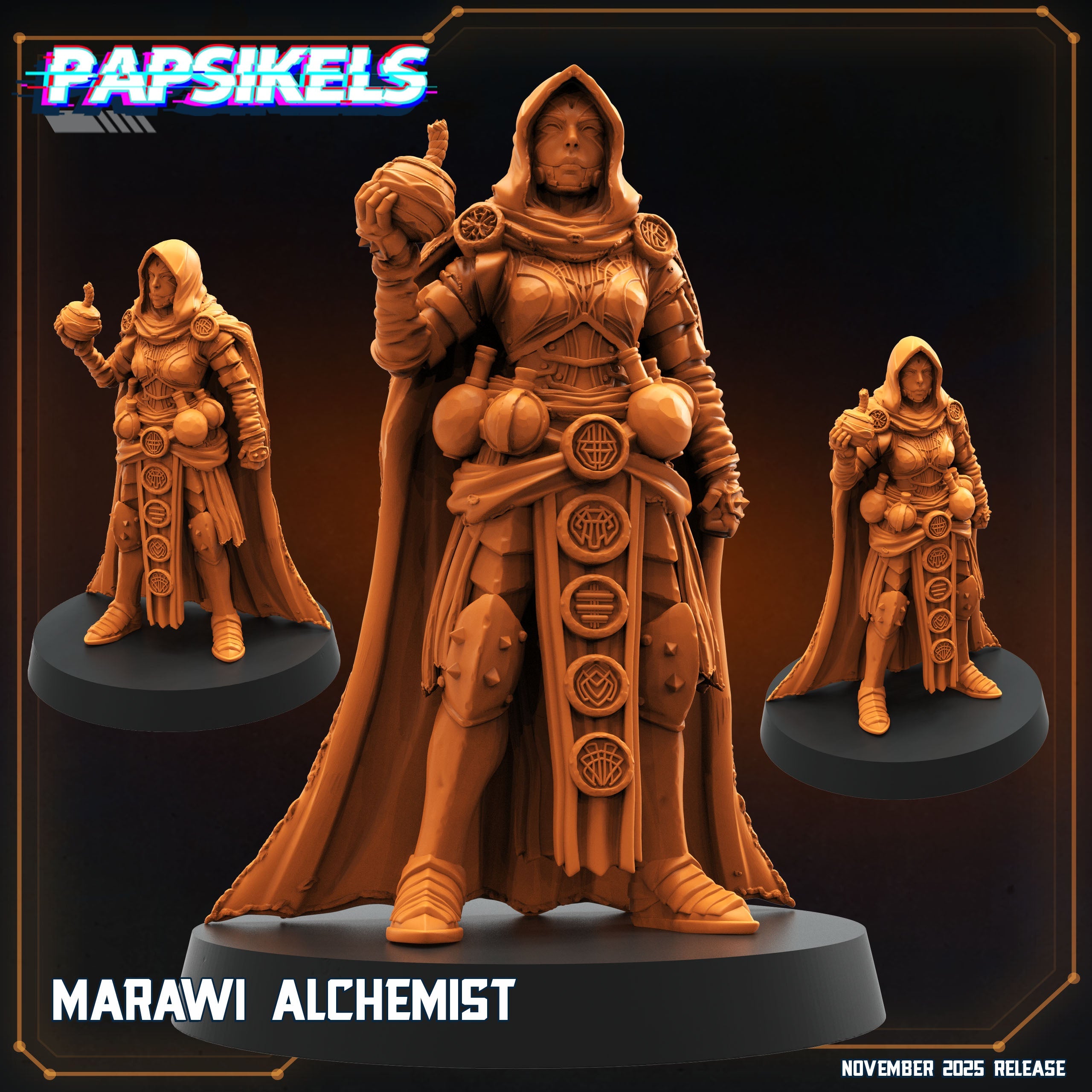 Trench Crusade Marawi Alchemist Proxy Miniature Papsikels Resin Figure