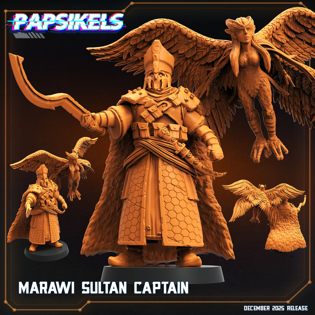 Marawi Sultan Captain Trench Crusade Proxy Miniature Resin Commander Model Papsikels