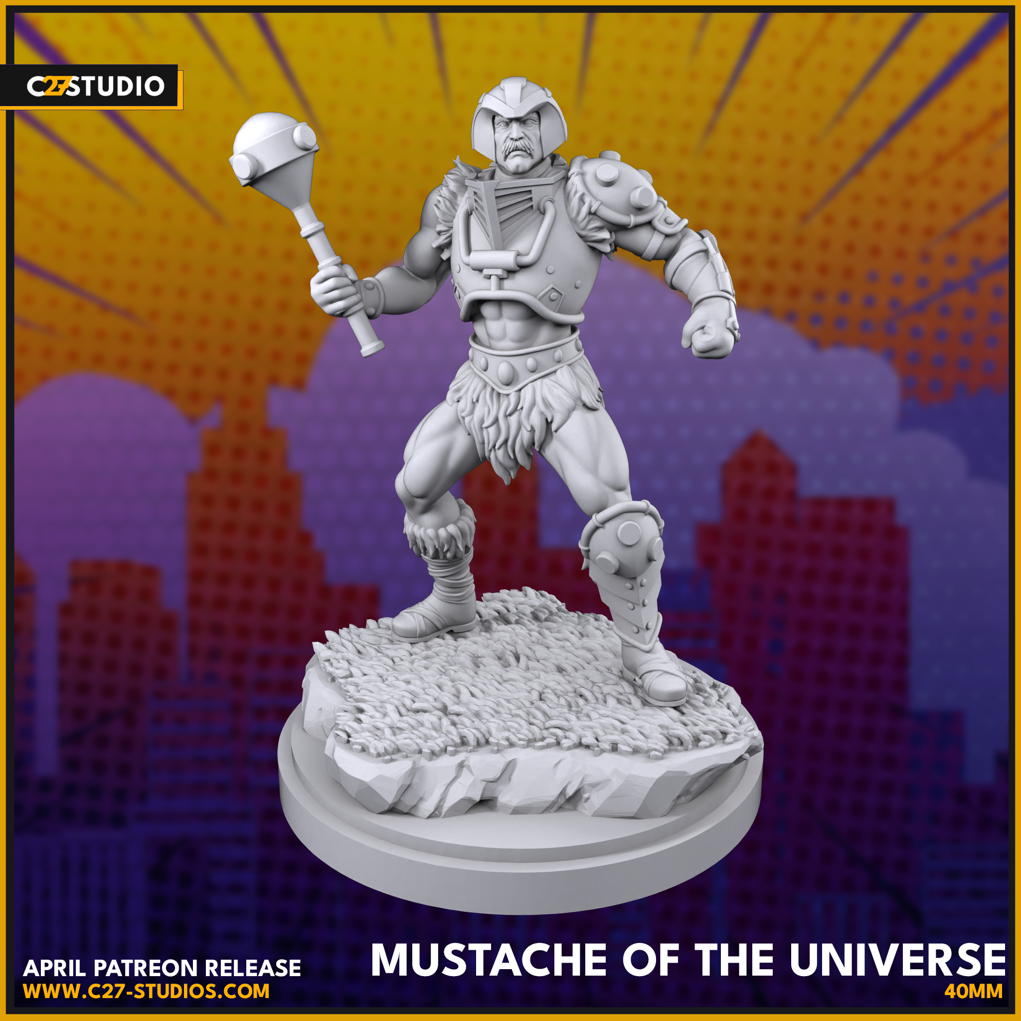 Mustache of the Universe | Heroes | Sci-Fi Miniature | C27 Studio