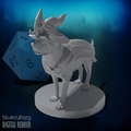 Mastiff Wizard with Garden Gnome Buddy 28mm Scale Miniature