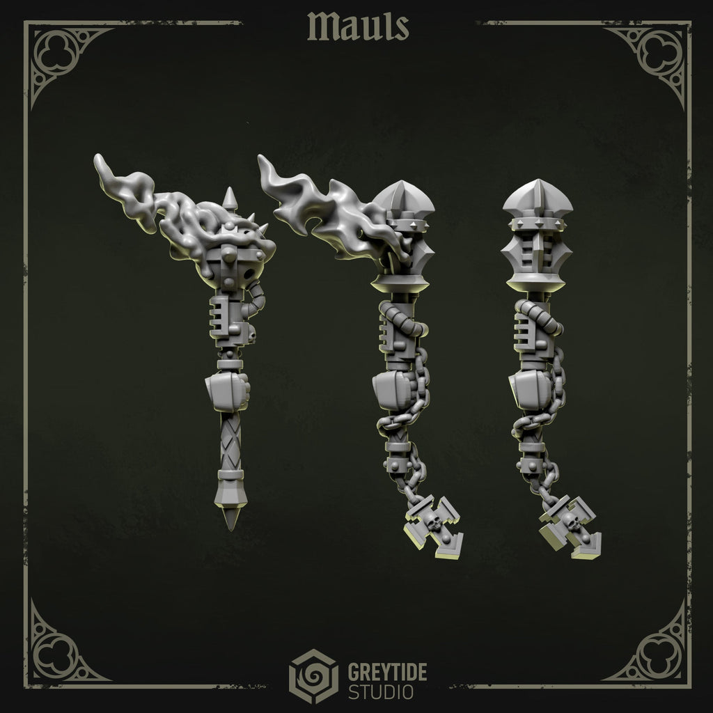 One Handed Mauls | Eternal Pilgrims | Conversion Bits For 28mm 32mm Sci-fi Marines