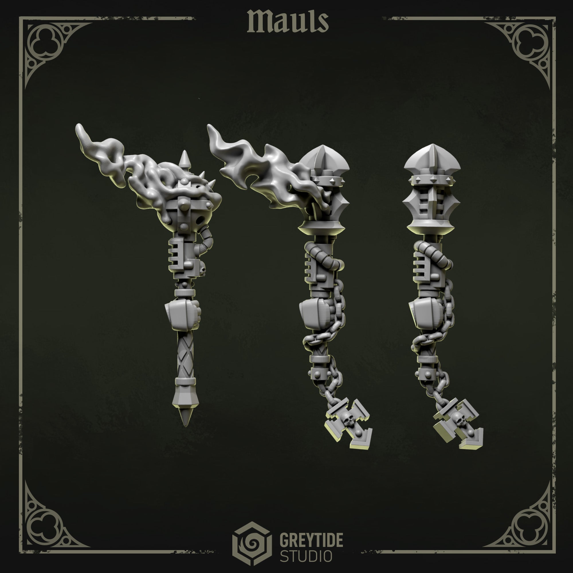 One Handed Mauls | Eternal Pilgrims | Conversion Bits For 28mm 32mm Sci-fi Marines