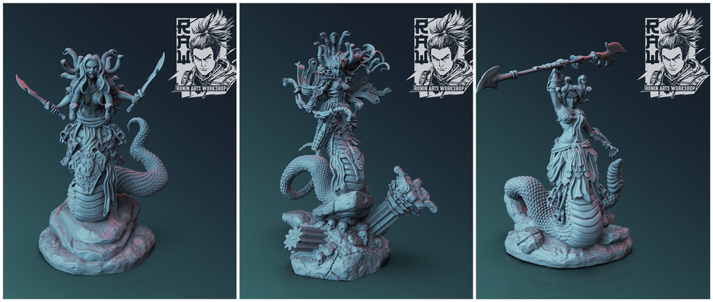 Medusa Sisters | RAW May 22 | Fantasy Miniature | Ronin Arts Workshop