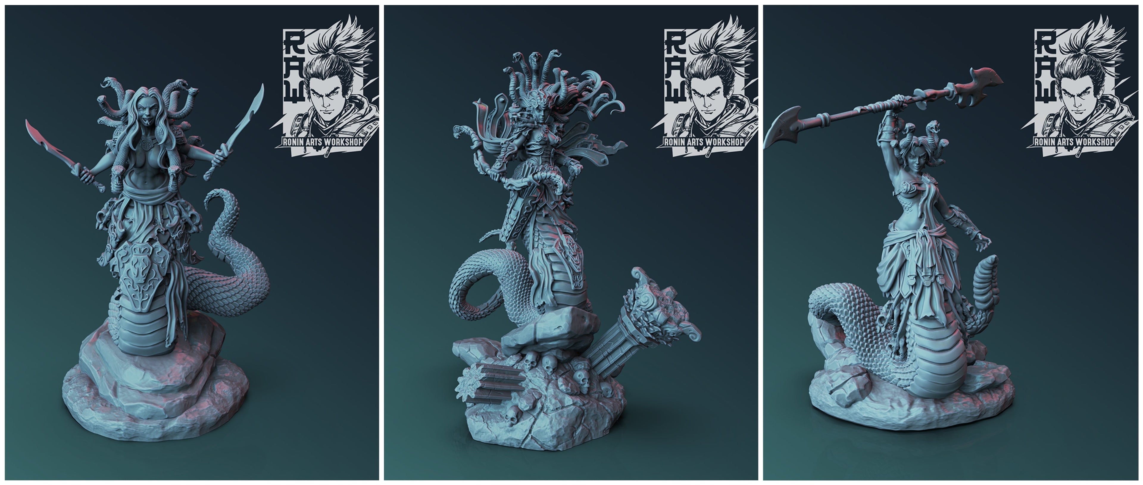 Medusa Sisters | RAW May 22 | Fantasy Miniature | Ronin Arts Workshop