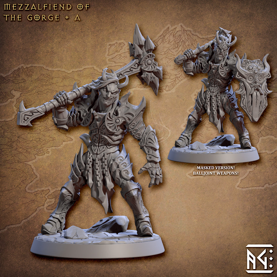 Mezzalfiend A | The Demon King's Spawn | Fantasy D&D Miniature | Artisan Guild