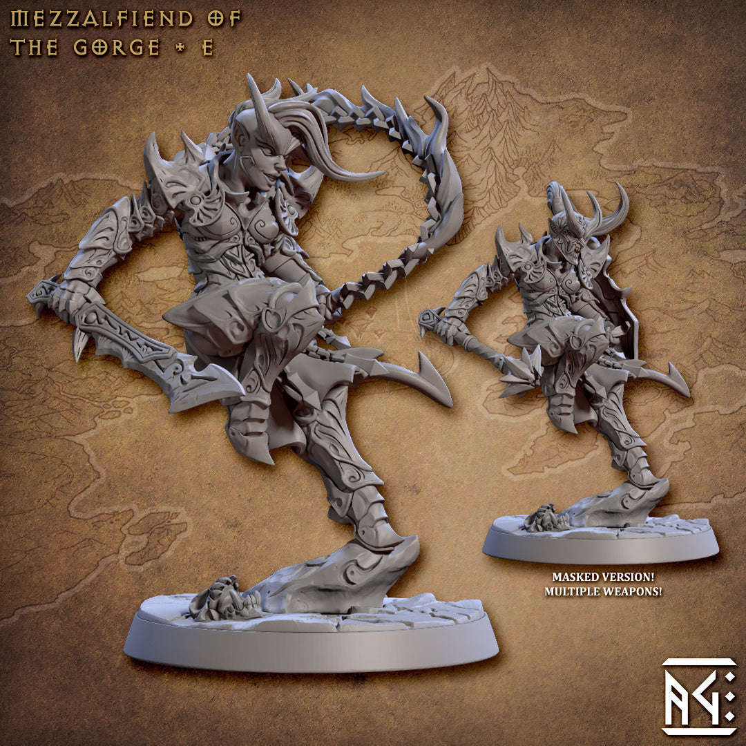 Mezzalfiend E | The Demon King's Spawn | Fantasy D&D Miniature | Artisan Guild