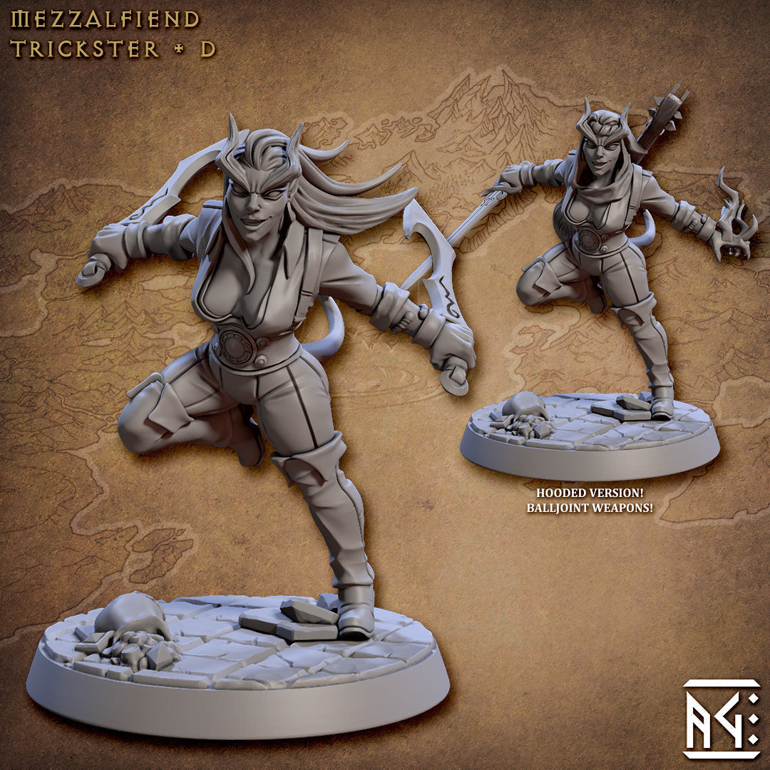 Tiefling Rogue Trickster Miniatures | City of Intrigues | Artisan Guild