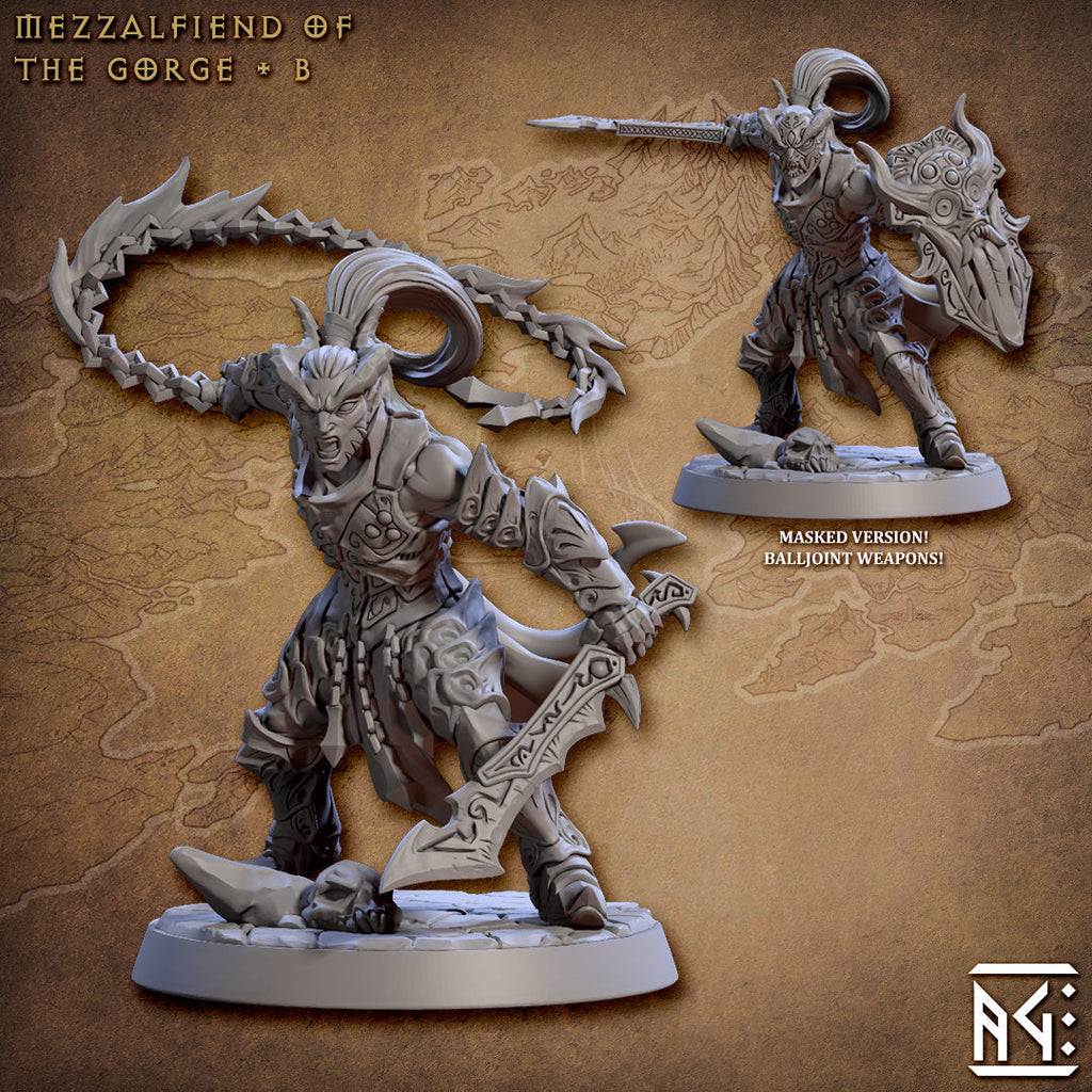 Mezzalfiends of the Gorge Miniatures | The Demon King's Spawn | Fantasy D&D Miniature | Artisan Guild