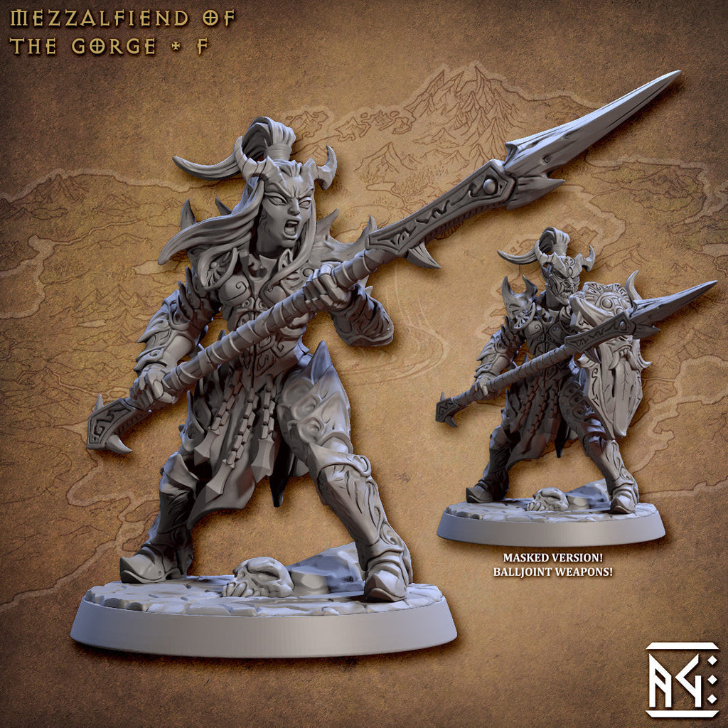 Mezzalfiends of the Gorge Miniatures | The Demon King's Spawn | Fantasy D&D Miniature | Artisan Guild