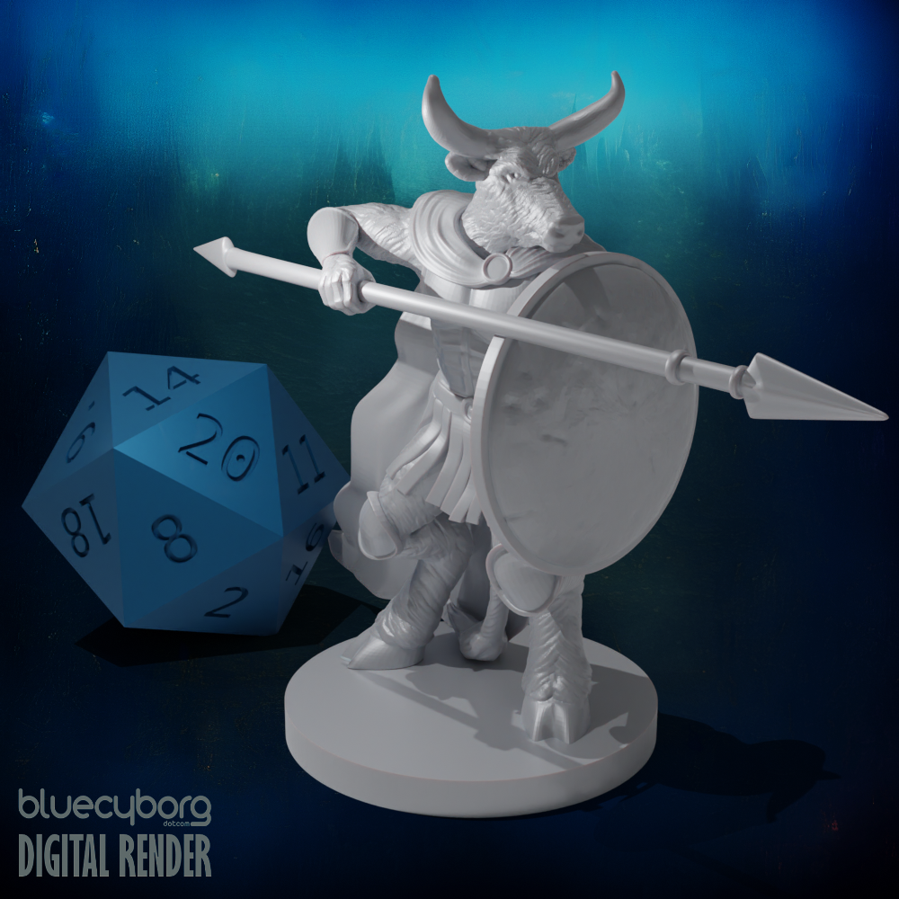 Minotaur Hoplite 28mm Scale Miniature