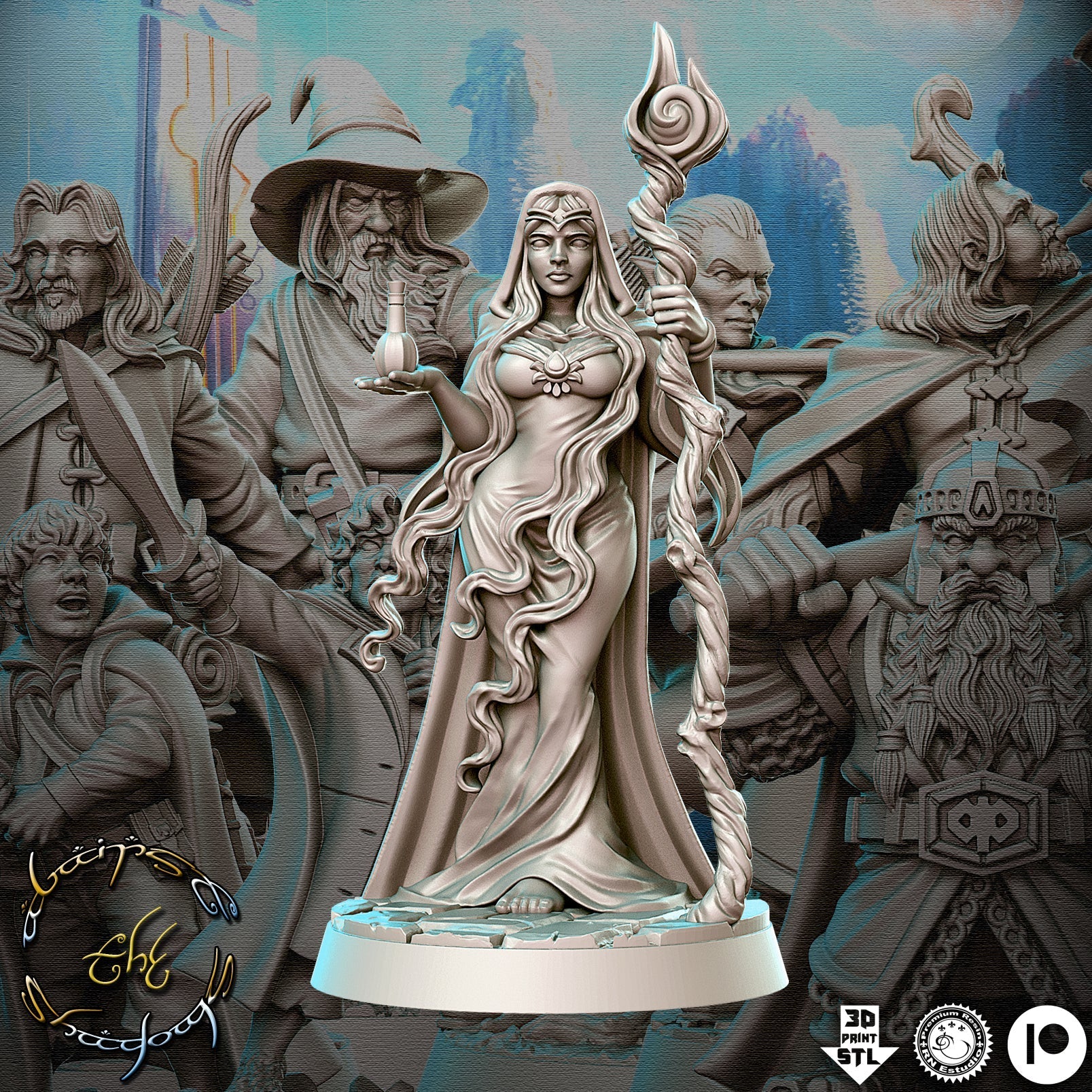 Miriel | Against the Shadows | Fantasy Miniature | RN Estudio