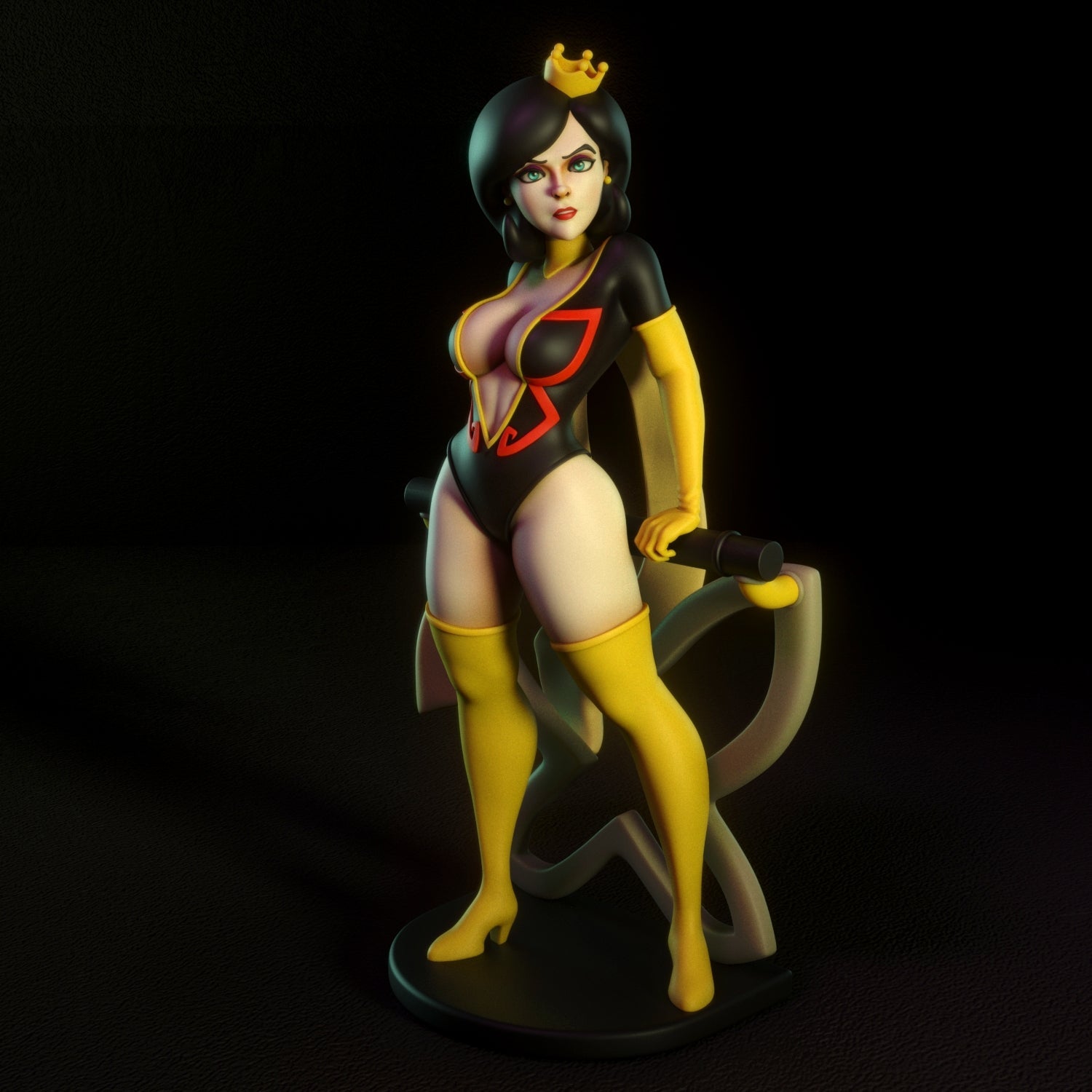 Dr Mrs The Monarch | Pin-Up Statue Fan Art Miniature Unpainted | Torrida Minis