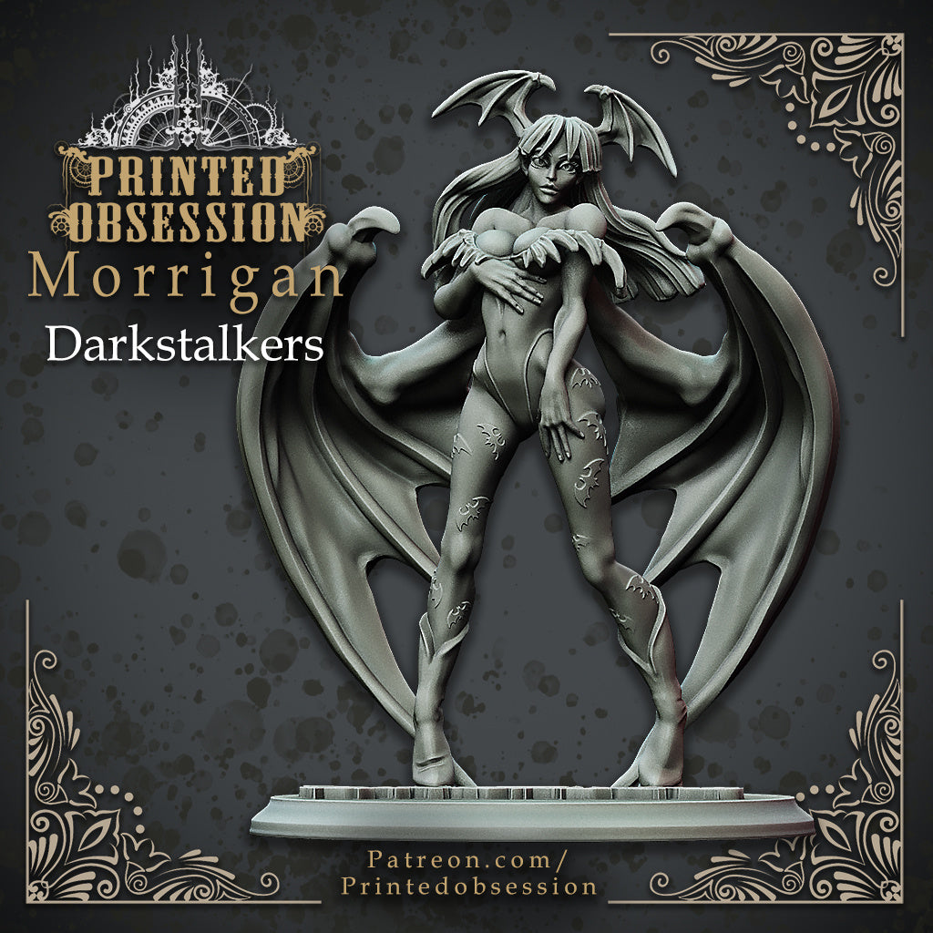 Morrigan (150mm) | Darkstalkers | Fantasy Miniature | Printed Obsession