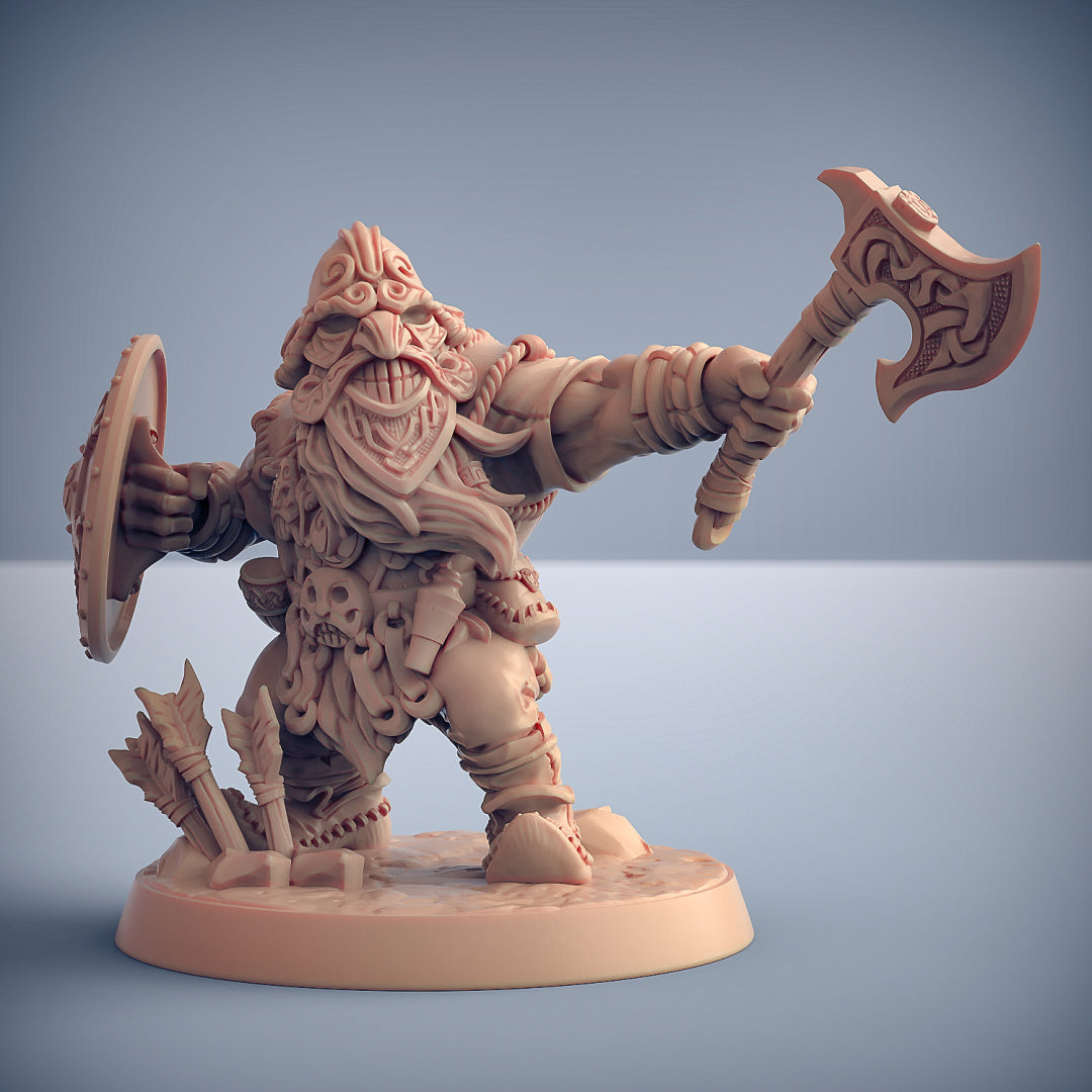 Mountaineer C w/ Mask | Dwarven Mountaineers of Skutagaard | Fantasy D&D Miniature | Artisan Guild