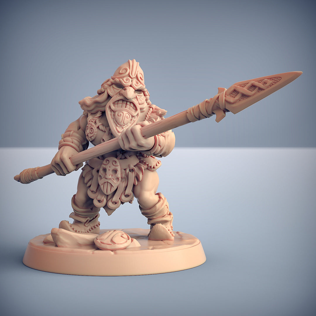 Mountaineer E w/Mask | Dwarven Mountaineers of Skutagaard | Fantasy D&D Miniature | Artisan Guild
