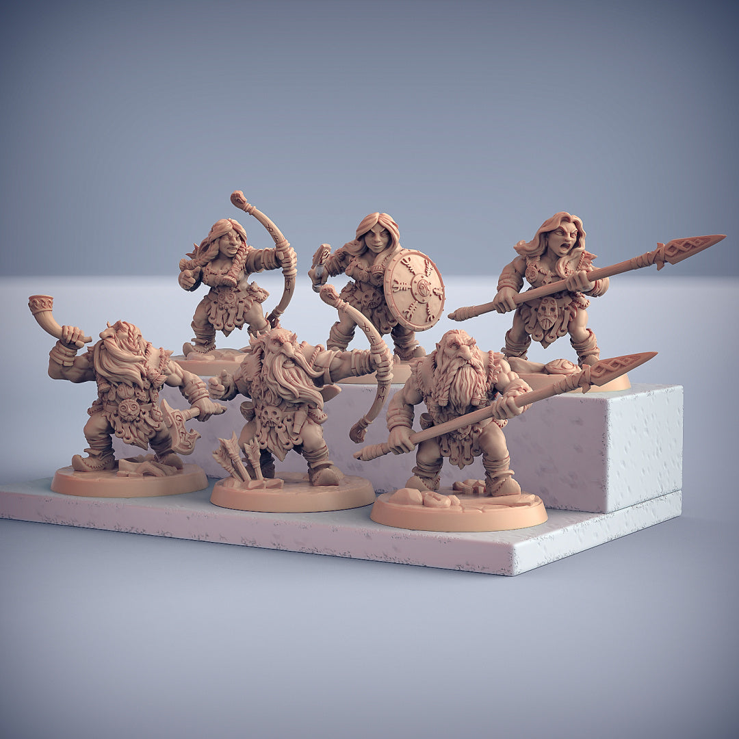 Mountaineer Miniatures | Dwarven Mountaineers of Skutagaard | Fantasy D&D Miniature | Artisan Guild