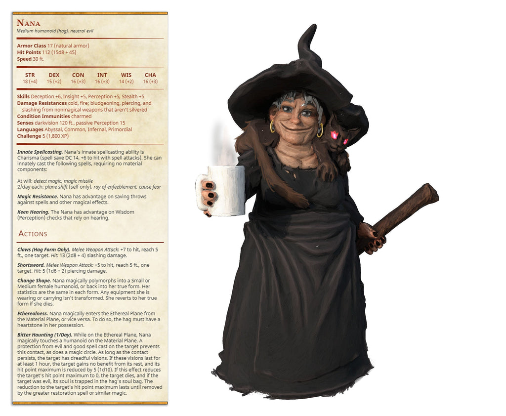 Nana | Ninjas & Mimics | Fantasy Miniature | Printed Obsession