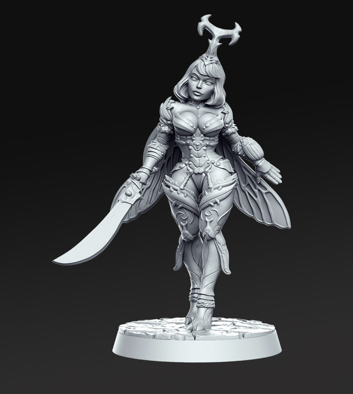 Warrior Nina | Monster Hunters | Fantasy Miniature | RN Estudio