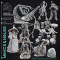 Ninjas & Mimics Miniatures (Full Set) | Fantasy Miniature | Printed Obsession