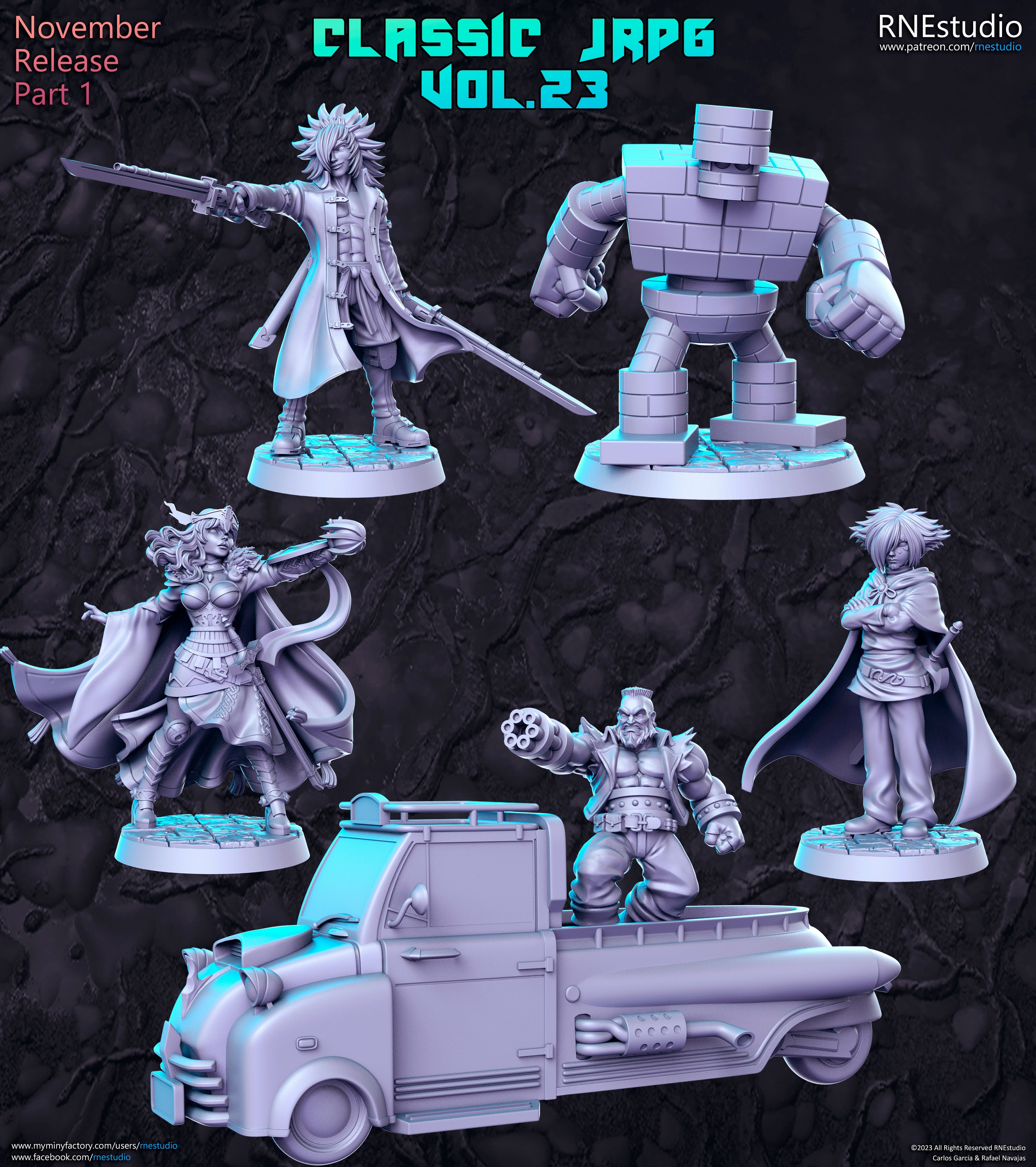 Classic JRPG Vol 23 Miniatures (Full Set) | Fantasy Miniature | RN Estudio