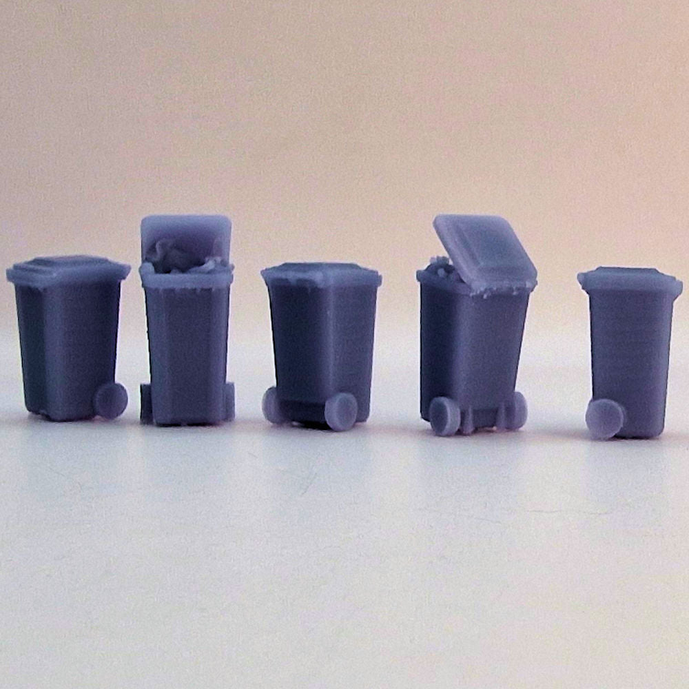 OO (1:76) Wheelie Bins (5)