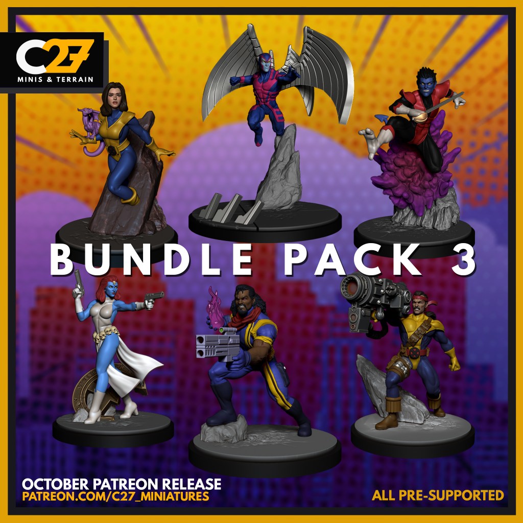 90s Mutant 3 Miniatures | Heroes | Sci-Fi Miniature | C27 Studio