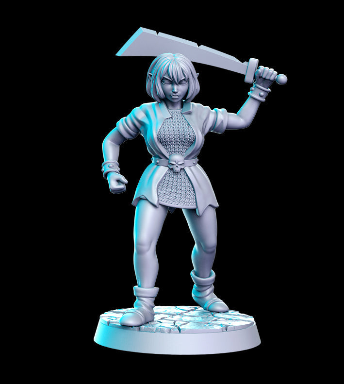 Orc w/Sword | Heroine's Quest | Fantasy Miniature | RN Estudio