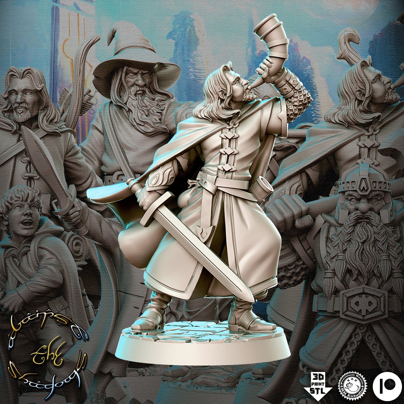 Orlando Bogamir | Against the Shadows | Fantasy Miniature | RN Estudio