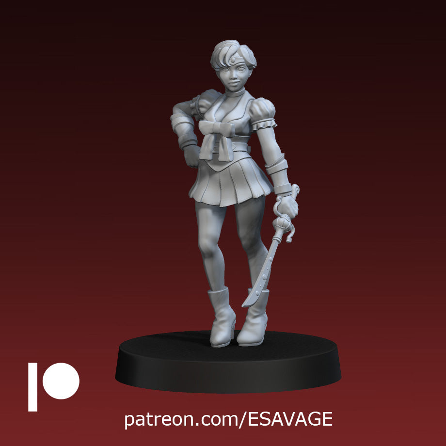 Outer Scout Miniatures | Sailor Scouts | Fantasy Miniature | Ethan Savage Studios