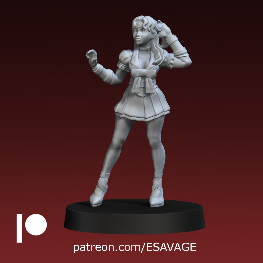 Outer Scout Miniatures | Sailor Scouts | Fantasy Miniature | Ethan Savage Studios
