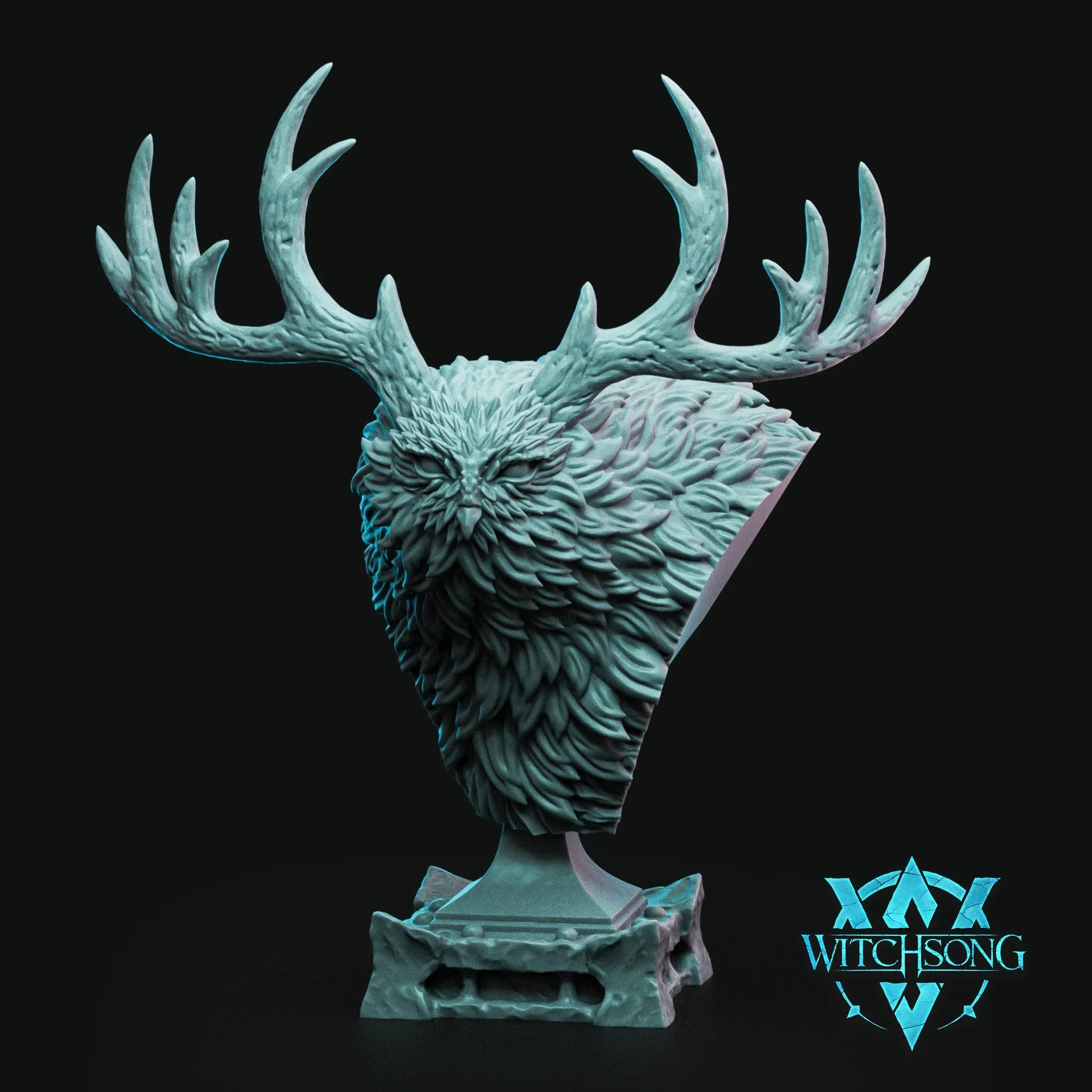 Owlbear Elder Bust – 12K Resin D&D Display Piece (With Base)