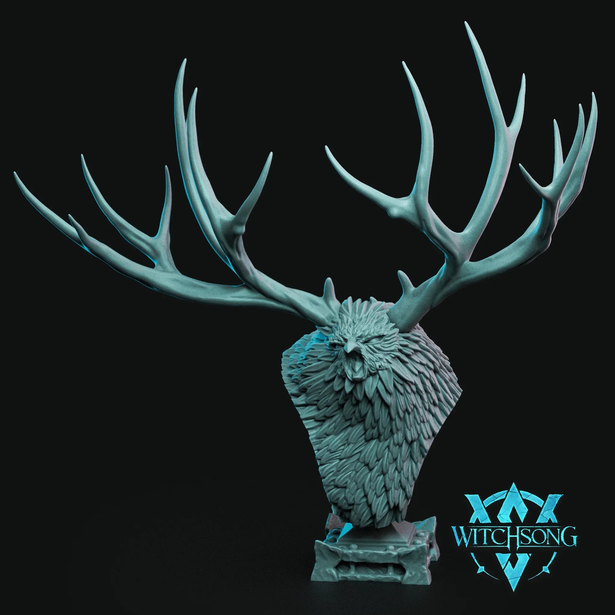 Owlbear Progenitor Bust – 12K Resin D&D Display Piece (With Base)