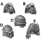 Big Pauldrons Pack 1 Primal Hounds Conversion Bits For 28mm 32mm Sci-fi Space Knights