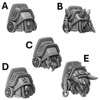 Big Pauldrons Pack 2 Primal Hounds Conversion Bits For 28mm 32mm Sci-fi Space Knights