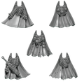 5x  Capes Primal Hounds Conversion Bits For 28mm 32mm Sci-fi Space Knights