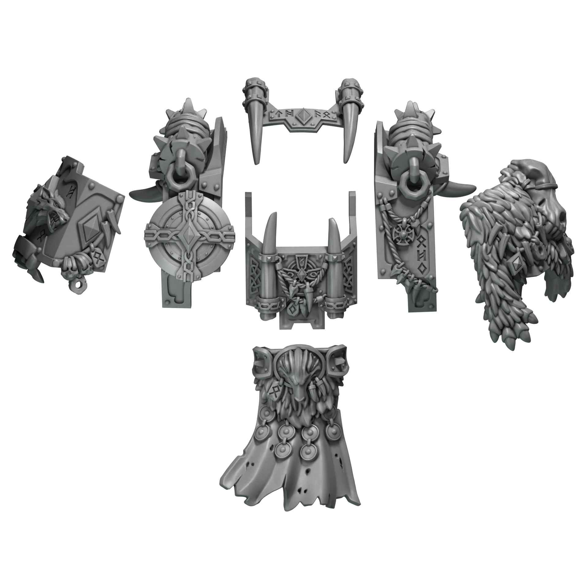Ancient Armour Upgrade Kit Primal Hounds Conversion Bits For 28mm 32mm Sci-fi Space Knights
