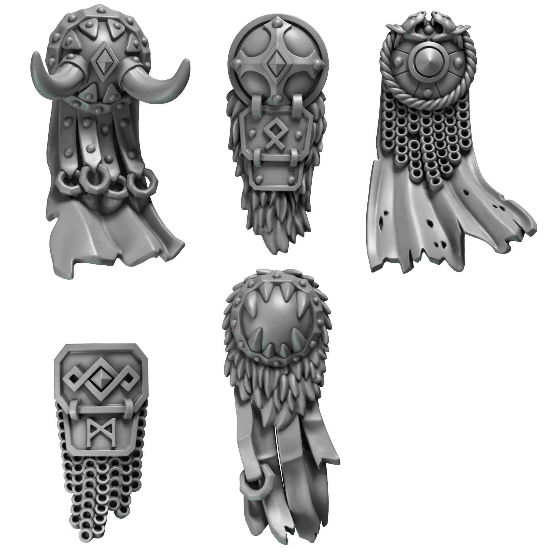 Loin Cloths Pack B Primal Hounds Conversion Bits For 28mm 32mm Sci-fi Space Knights
