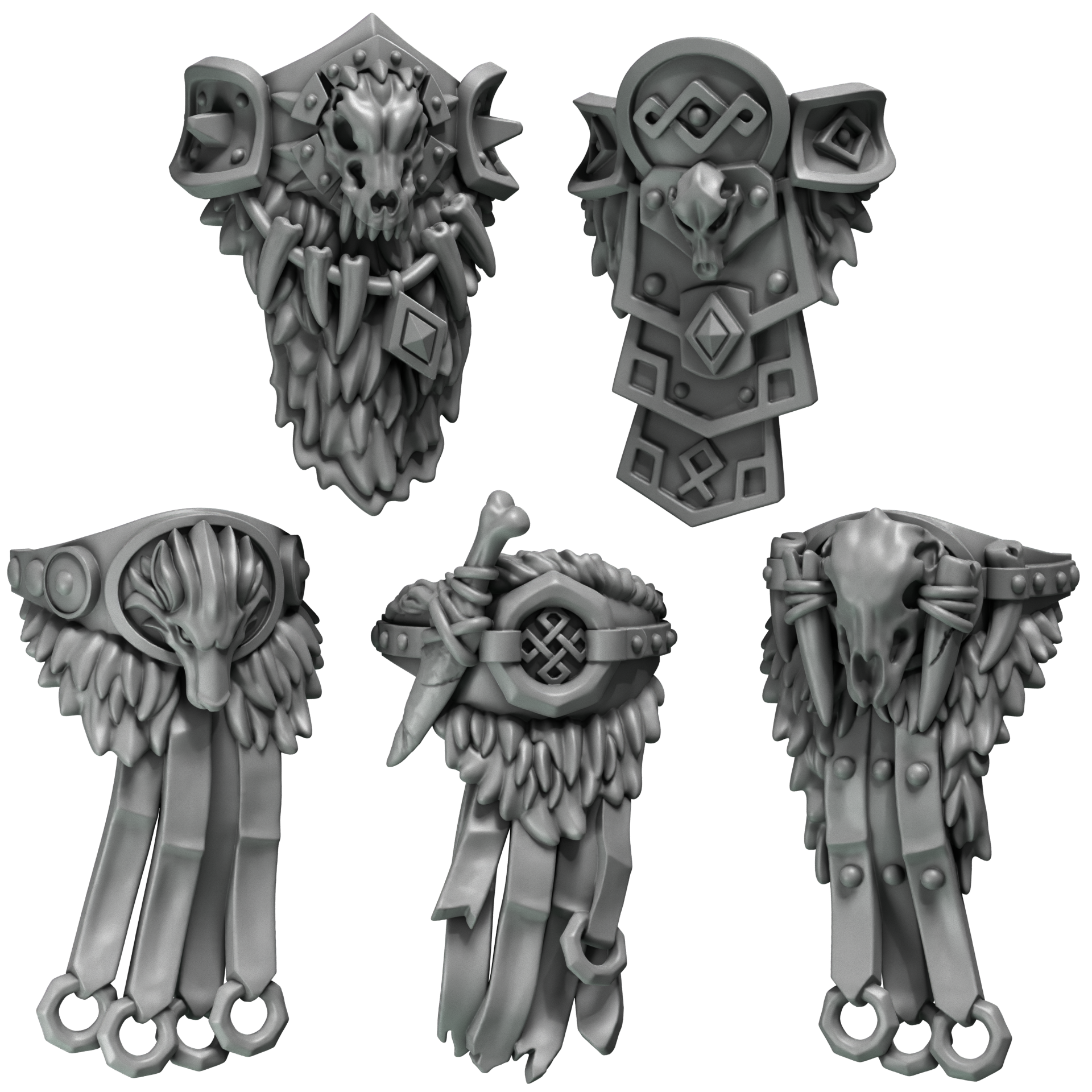 Loin Cloths Pack C Primal Hounds Conversion Bits For 28mm 32mm Sci-fi Space Knights