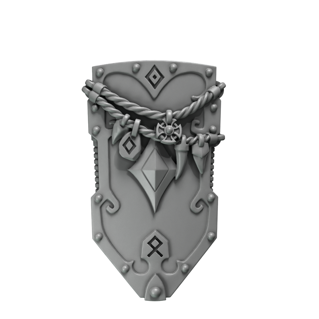 Shields Primal Hounds Conversion Bits For 28mm 32mm Sci-fi Space Knights