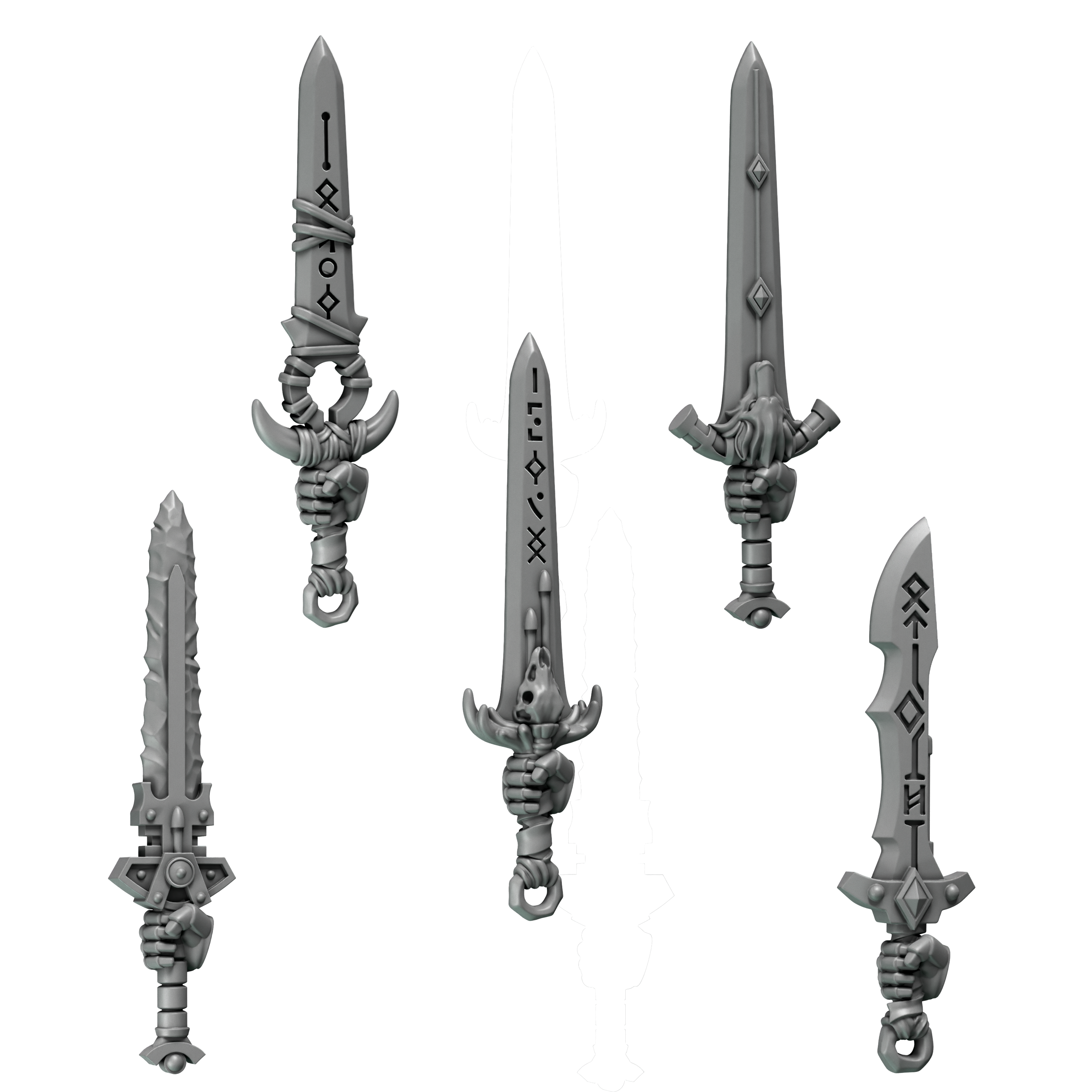 Swords Primal Hounds Conversion Bits For 28mm 32mm Sci-fi Space Knights